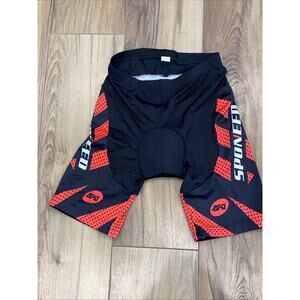 Men's Padded Cycling Shorts XL Black and Red Bike Shorts
